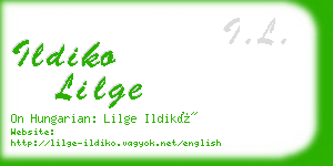 ildiko lilge business card